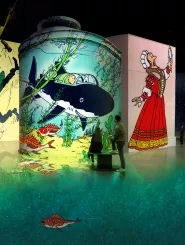 Promotional image of Tintin at Fabrique des Lumières