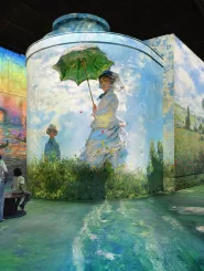 Monet, blue sky umbrella