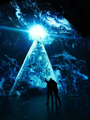 projection_blue_pyramid_family