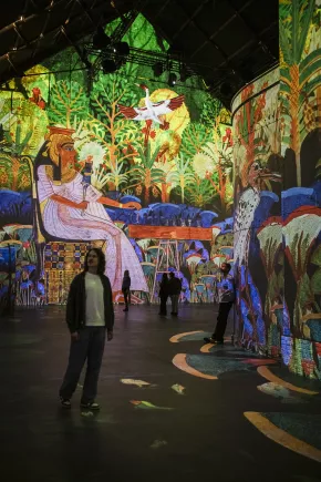 Egyptiab_nature_projection_people_walking