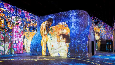 Klimt blue painting 